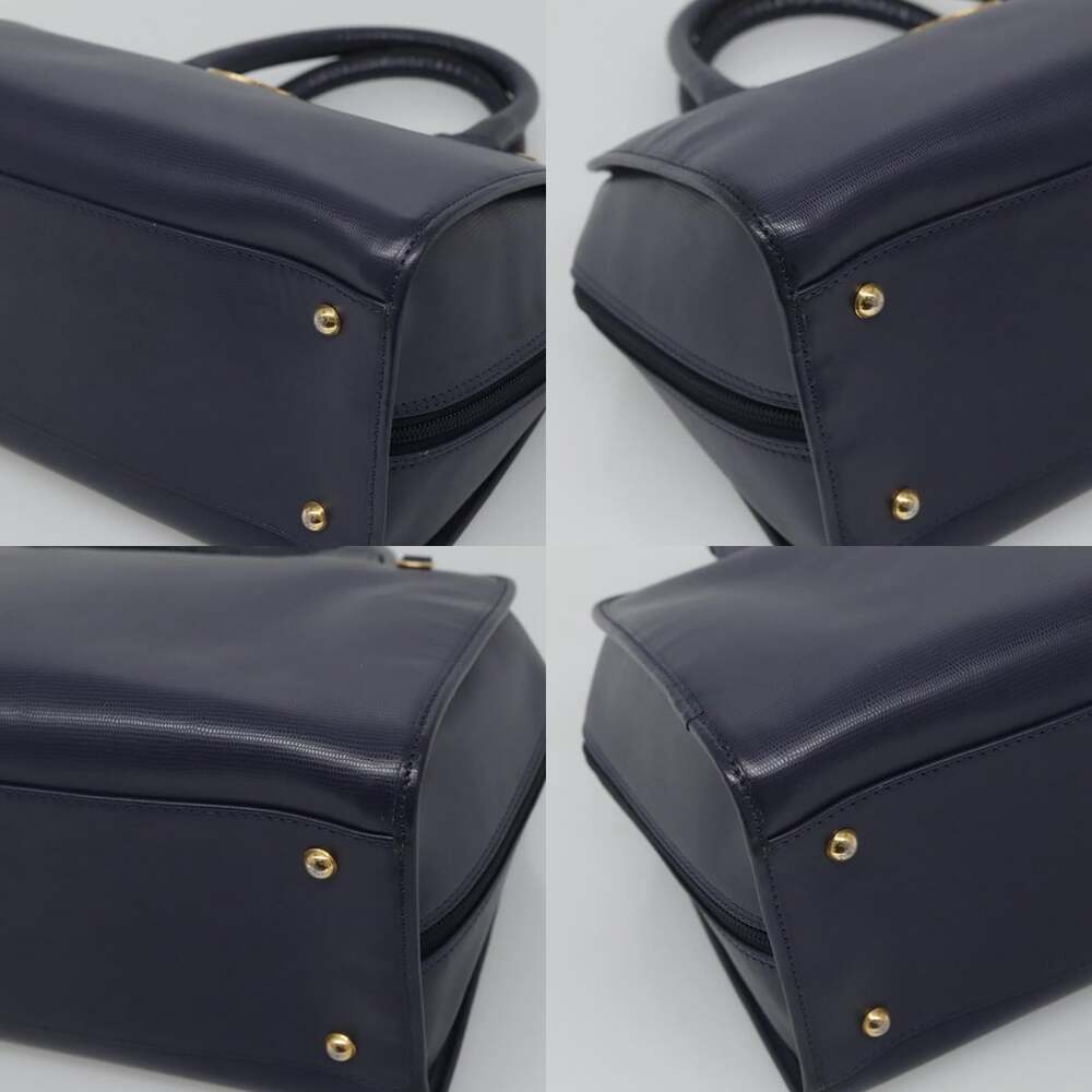 CELINE Hand Bag Leather Blue Gold - Picture 10 of 12